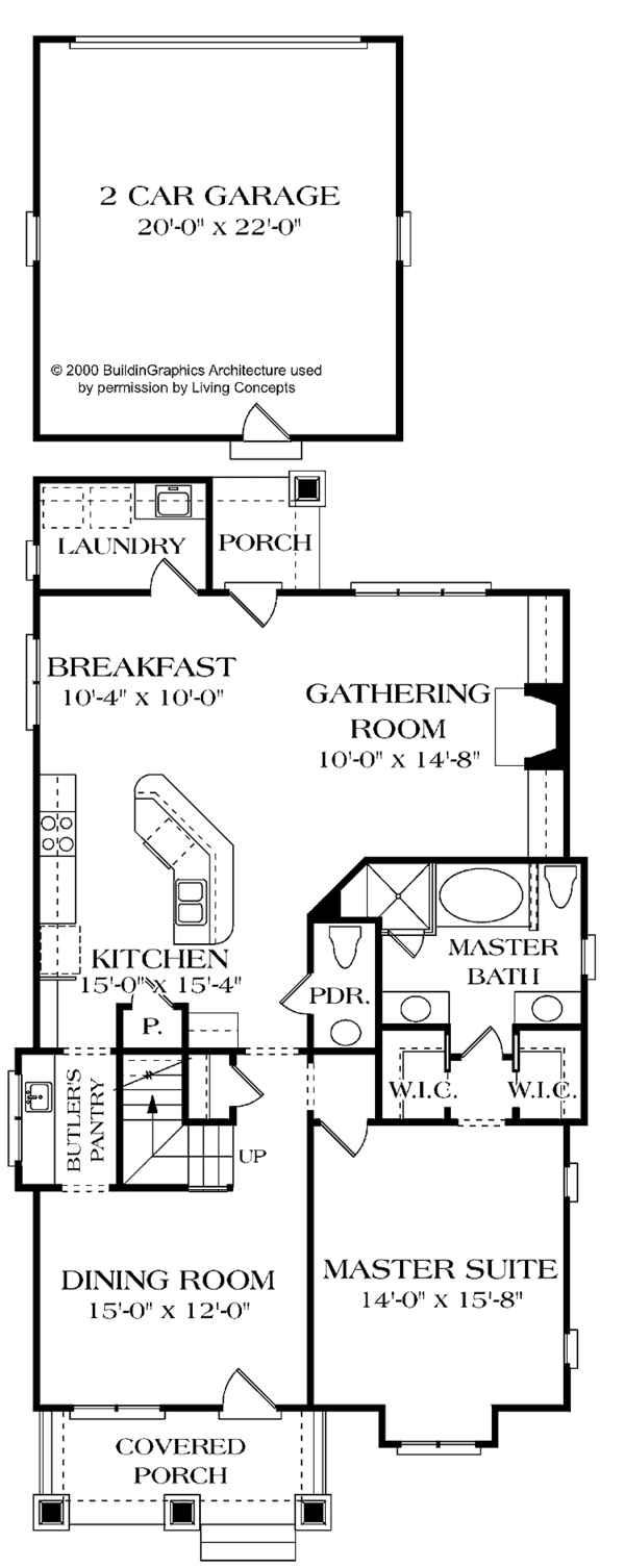 Architectural House Design - Craftsman Floor Plan - Main Floor Plan #453-340