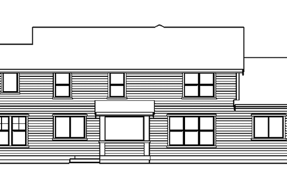 Exterior - Rear Elevation for Craftsman House Plan #132-304 - 3 bed, 2.5 bath
