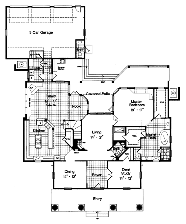 House Plan Design - Classical Floor Plan - Main Floor Plan #417-794