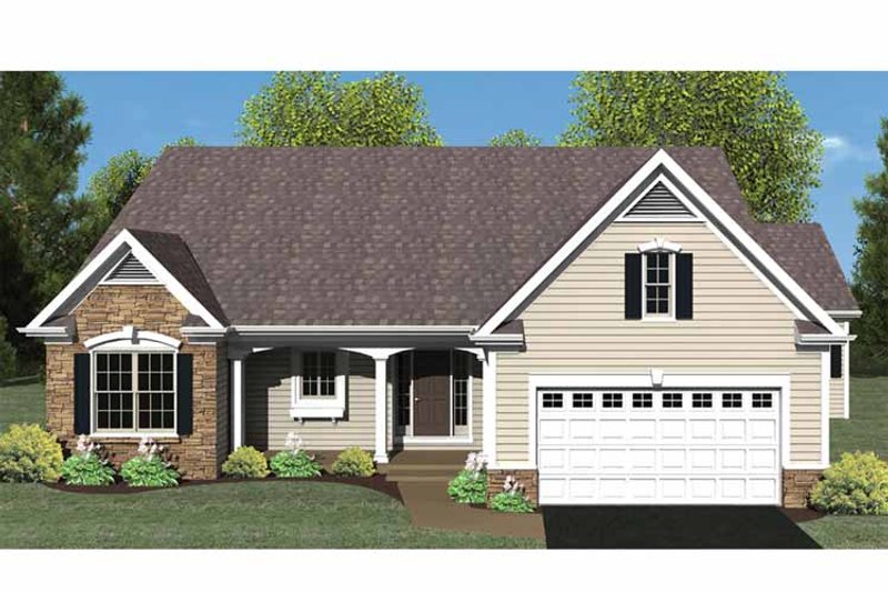 Home Plan - Exterior - Front Elevation 3 for Ranch House Plan #1010-23 - 3 bed, 2 bath