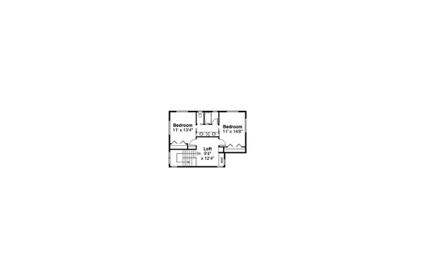 House Blueprint - Contemporary Floor Plan - Upper Floor Plan #124-1303
