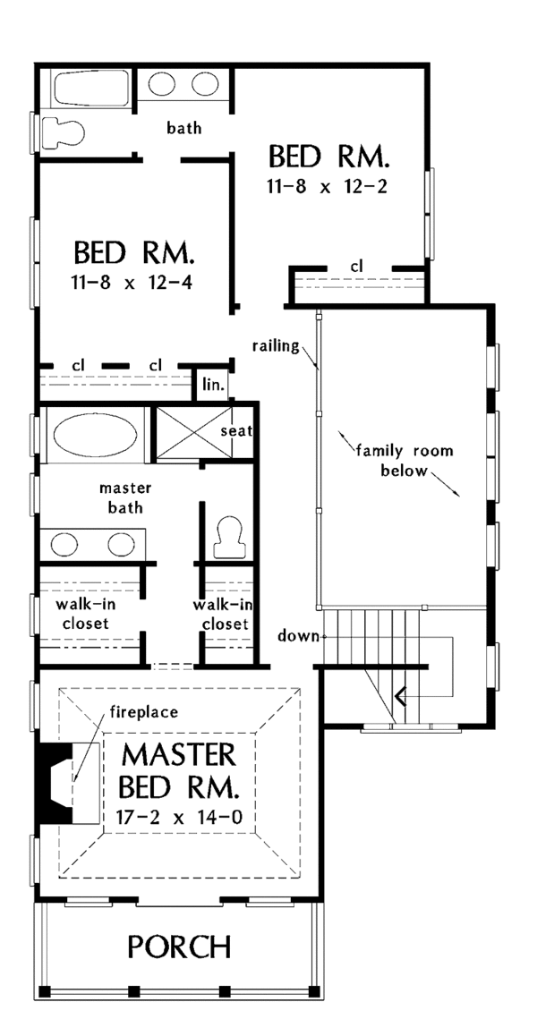 House Plan Design - Country Floor Plan - Upper Floor Plan #929-518
