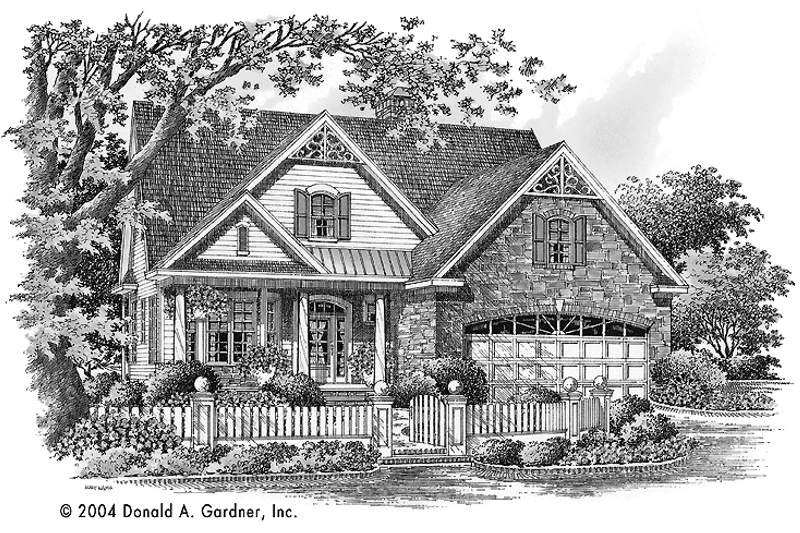 House Blueprint - Victorian Exterior - Front Elevation Plan #929-715