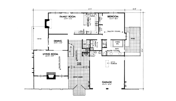 Architectural House Design - Mediterranean Floor Plan - Main Floor Plan #320-1286
