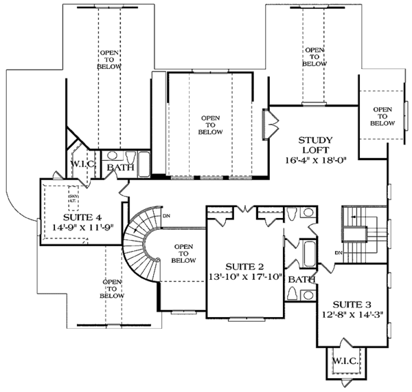 Dream House Plan - Craftsman Floor Plan - Upper Floor Plan #453-382