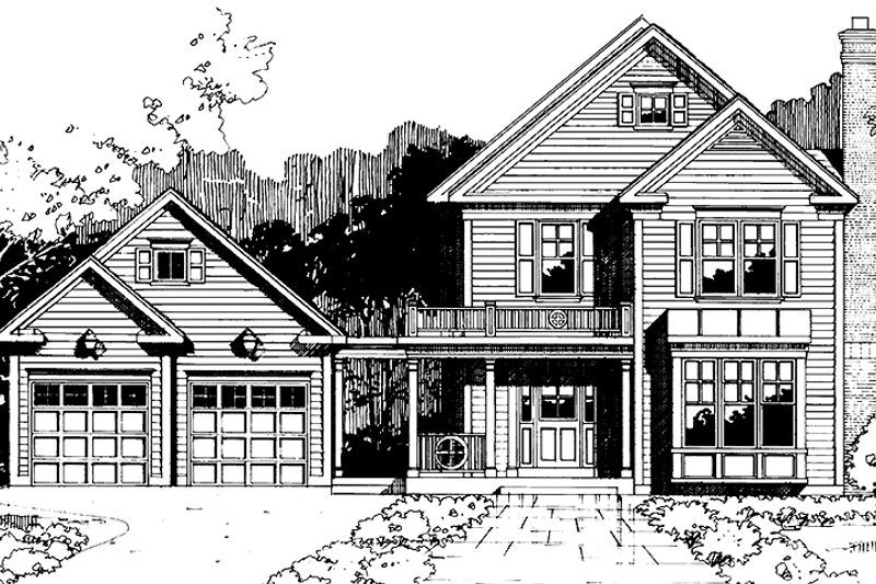 House Blueprint - Country Exterior - Front Elevation Plan #953-102