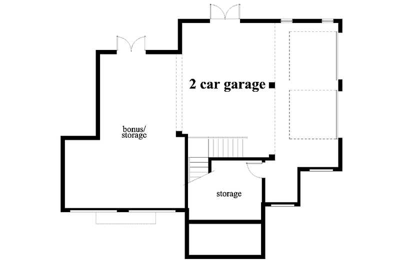 Home Plan - Floor Plan - Lower Floor for Mediterranean House Plan #930-115 - 3 bed, 2 bath