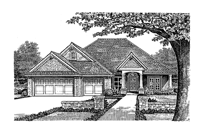 Dream House Plan - Exterior - Front Elevation 3 for Craftsman House Plan #310-1242 - 3 bed, 2 bath