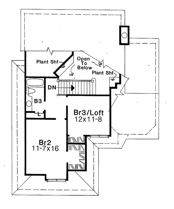 Home Plan - Contemporary Floor Plan - Upper Floor Plan #334-116