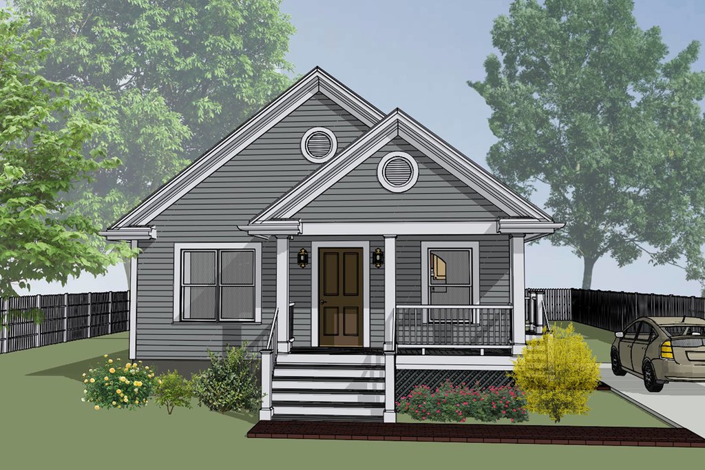 Bungalow Style House Plan 3 Beds 2 Baths 1092 Sq Ft Plan 79 116 Eplans Com