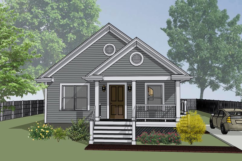 House Blueprint - Bungalow Exterior - Front Elevation Plan #79-116