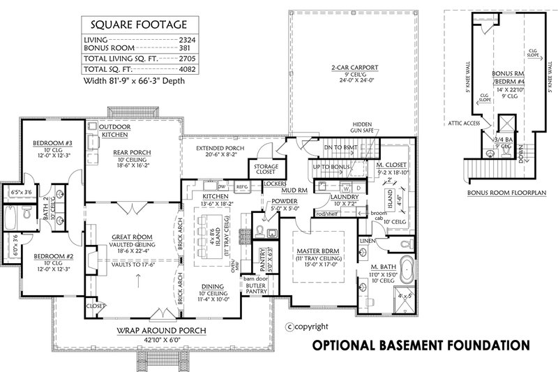 Home Plan - Optional Basement