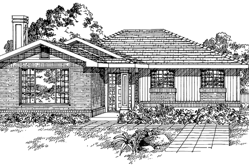 Home Plan - Exterior - Front Elevation 3 for Craftsman House Plan #47-1044 - 3 bed, 2 bath