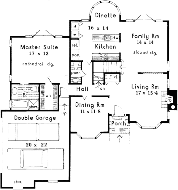 Dream House Plan - Colonial Floor Plan - Main Floor Plan #3-231