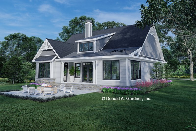 Home Plan - Exterior - Rear Elevation for Cottage House Plan #929-1158 - 3 bed, 3 bath