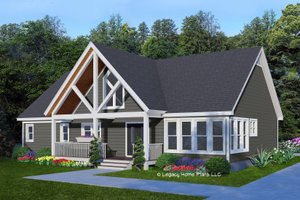 Country Exterior - Front Elevation Plan #932-851