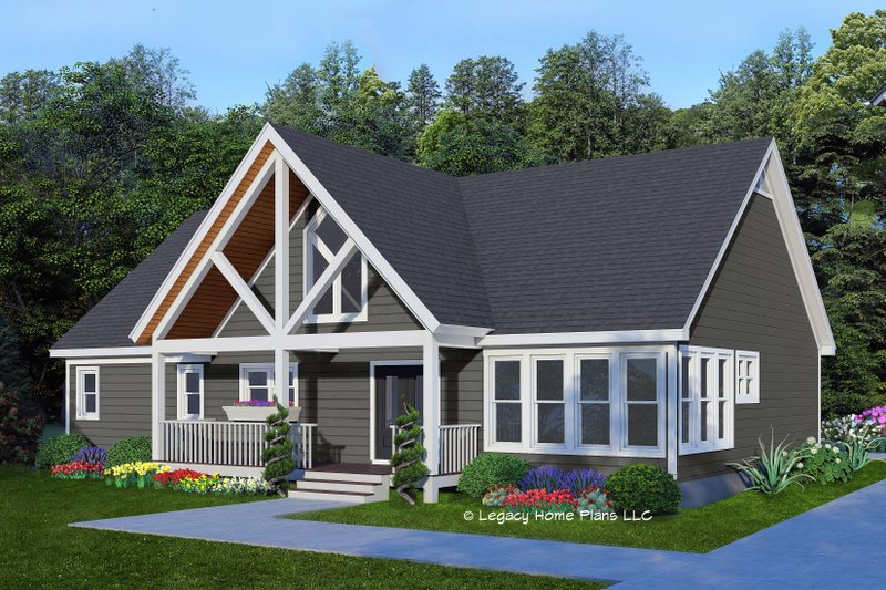 Country Style House Plan - 2 Beds 2 Baths 1939 Sq/Ft Plan #932-851
