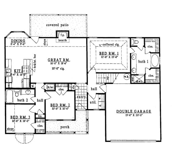Dream House Plan - Country Floor Plan - Main Floor Plan #42-584