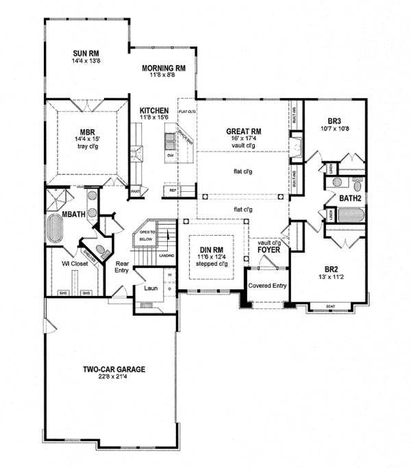 Dream House Plan - European Floor Plan - Main Floor Plan #316-268