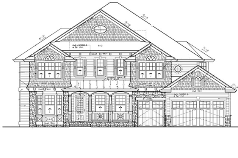 Home Plan - Exterior - Front Elevation 4 for Craftsman House Plan #132-513 - 5 bed, 5 bath