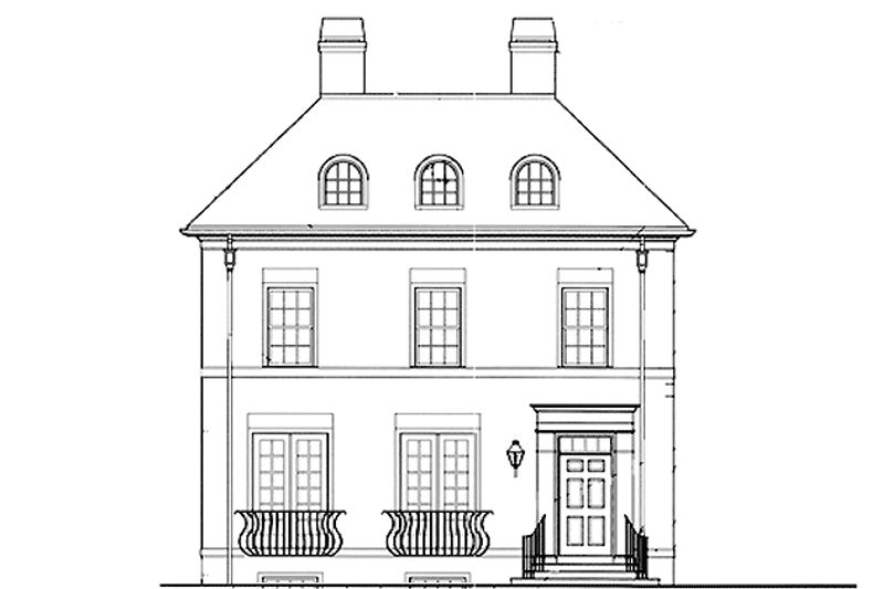 House Blueprint - Classical Exterior - Front Elevation Plan #992-2