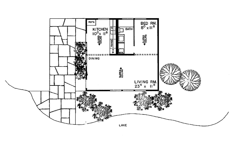 Home Plan - Floor Plan - Upper Floor for Ranch House Plan #72-525 - 3 bed, 1 bath