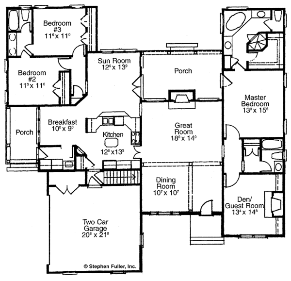 House Design - Country Floor Plan - Main Floor Plan #429-220