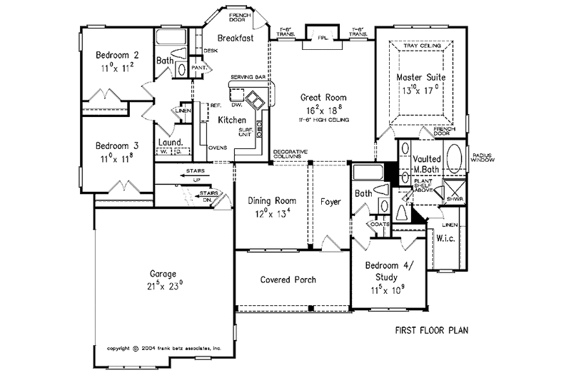 Dream House Plan - Floor Plan - Main Floor for Country House Plan #927-306 - 4 bed, 3 bath