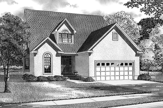 Exterior - Front Elevation 3 for Country House Plan #17-2689 - 3 bed, 2.5 bath