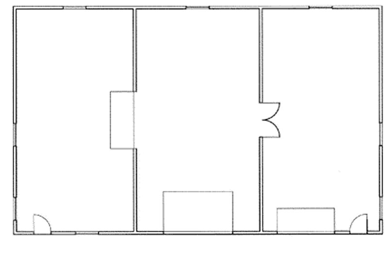 Home Plan - Floor Plan - Main Floor for Contemporary House Plan #117-846, 0 bath