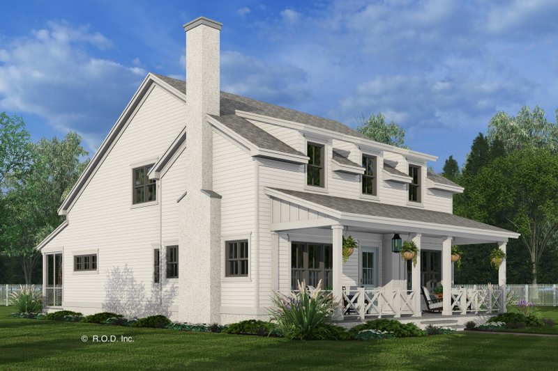 House Blueprint - Exterior - Front Elevation 5 for Farmhouse House Plan #51-1276 - 4 bed, 3.5 bath
