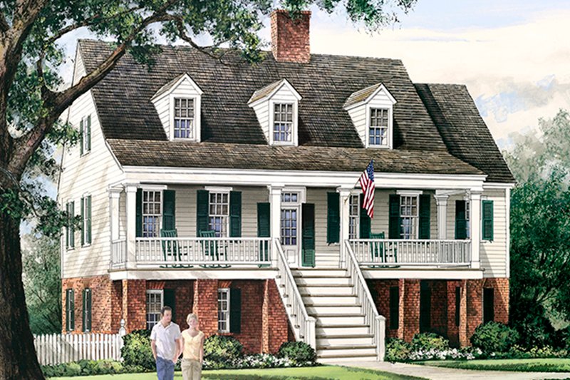 Home Plan - Colonial Exterior - Front Elevation Plan #137-373