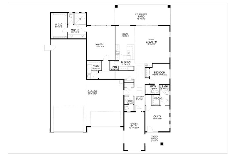 House Design - Floor Plan - Main Floor for Contemporary House Plan #53-737 - 3 bed, 3.5 bath