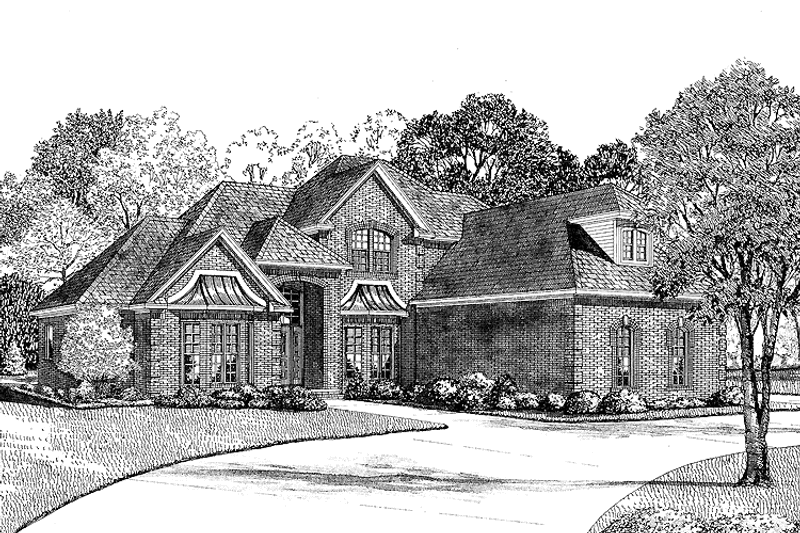 Home Plan - Exterior - Front Elevation 3 for Traditional House Plan #17-2811 - 4 bed, 3 bath