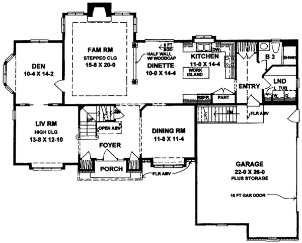 Home Plan - Country Floor Plan - Main Floor Plan #328-290