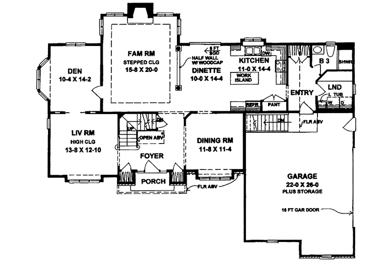 Home Plan - Floor Plan - Main Floor for Country House Plan #328-290 - 4 bed, 3 bath