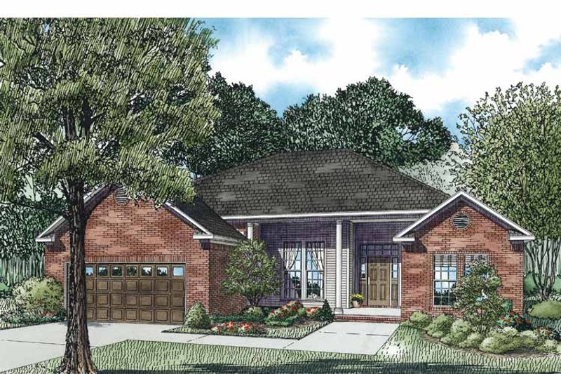 Dream House Plan - Exterior - Front Elevation 3 for European House Plan #17-3172 - 3 bed, 2 bath