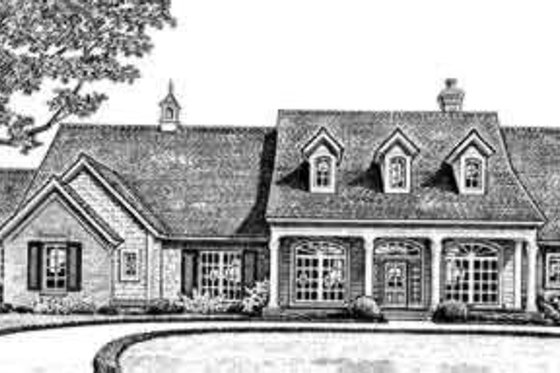 Exterior - Front Elevation for Farmhouse House Plan #310-259 - 3 bed, 2.5 bath