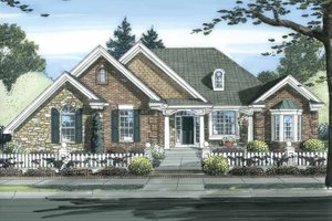 Cottage Exterior - Front Elevation Plan #46-826