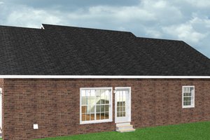 Exterior - Rear Elevation for Ranch House Plan #44-104 - 3 bed, 2 bath