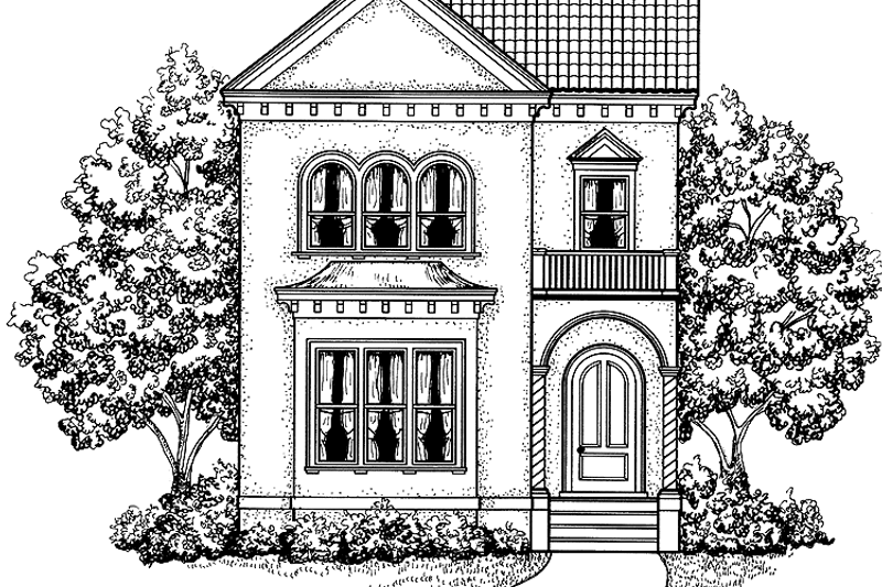 House Design - Mediterranean Exterior - Front Elevation Plan #1047-35