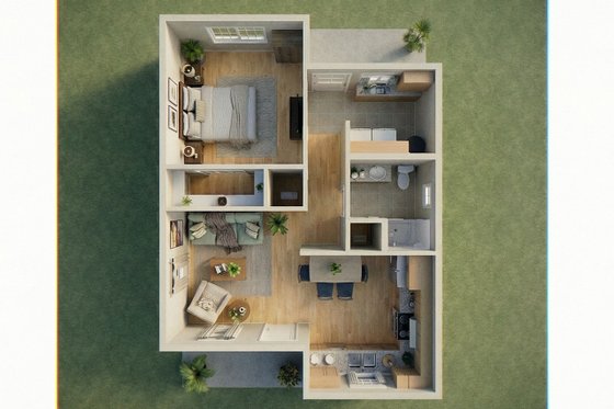 Floor Plan - Other Floor for Contemporary House Plan #1099-15 - 1 bed, 1 bath