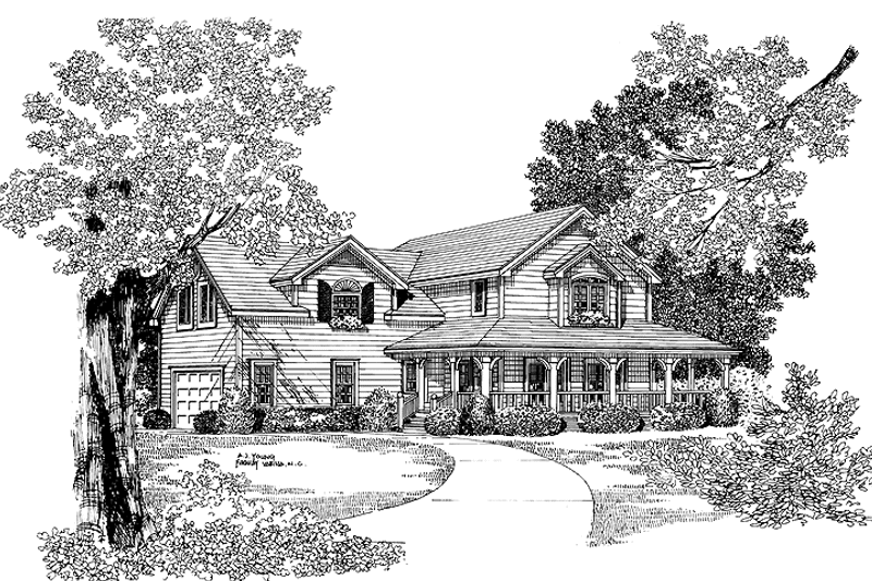 House Plan Design - Exterior - Front Elevation for Country House Plan #72-1116 - 3 bed, 2.5 bath