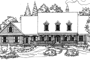 Country Exterior - Front Elevation Plan #929-413