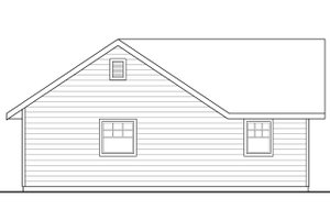 Exterior - Rear Elevation for Traditional House Plan #124-992, 0 bath