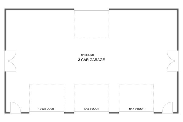 House Blueprint - Floor Plan - Main Floor for Traditional House Plan #1060-490, 0 bath