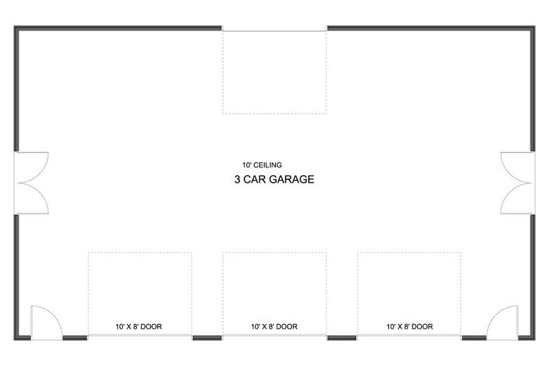 House Blueprint - Floor Plan - Main Floor for Traditional House Plan #1060-490, 0 bath