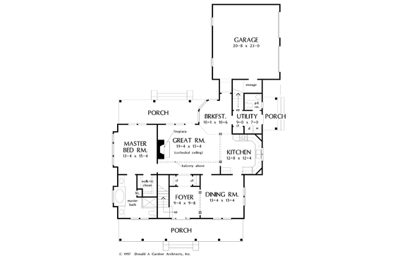 Floor Plan - Main Floor 1 for Country House Plan #929-360 - 3 bed, 2.5 bath