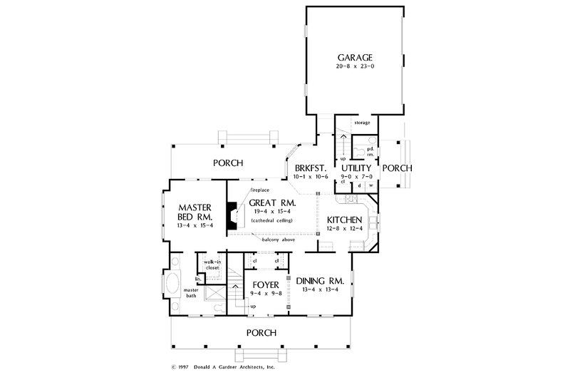 Home Plan - Floor Plan - Main Floor 1 for Country House Plan #929-360 - 3 bed, 2.5 bath
