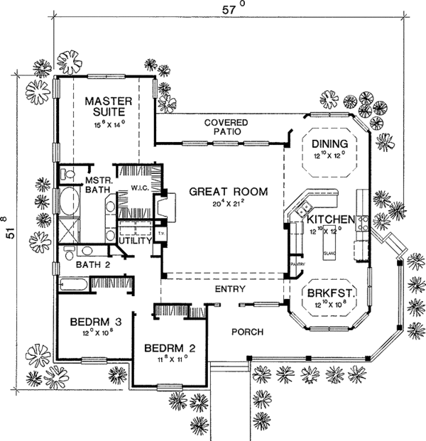 House Design - Country Floor Plan - Main Floor Plan #472-215